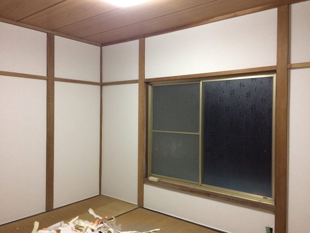 和室壁をリフォーム ２種類の方法で壁紙を貼ってみた あおぞら大家の茨城県不動産投資ー築古戸建てdiyリフォーム日記